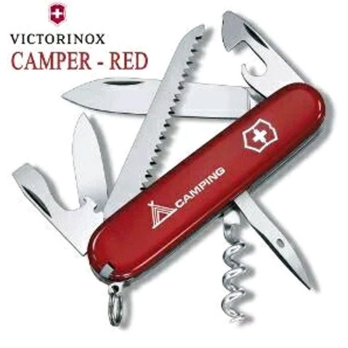 ORIGINAL VICTORINOX CAMPER RED - PISAU LIPAT VICTORINOX CAMPER RED DSFG46316