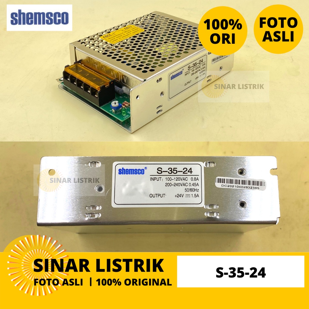 Shemsco Power Supply  S-35-24 S 35 24 setara Meanwell LRS-35-24