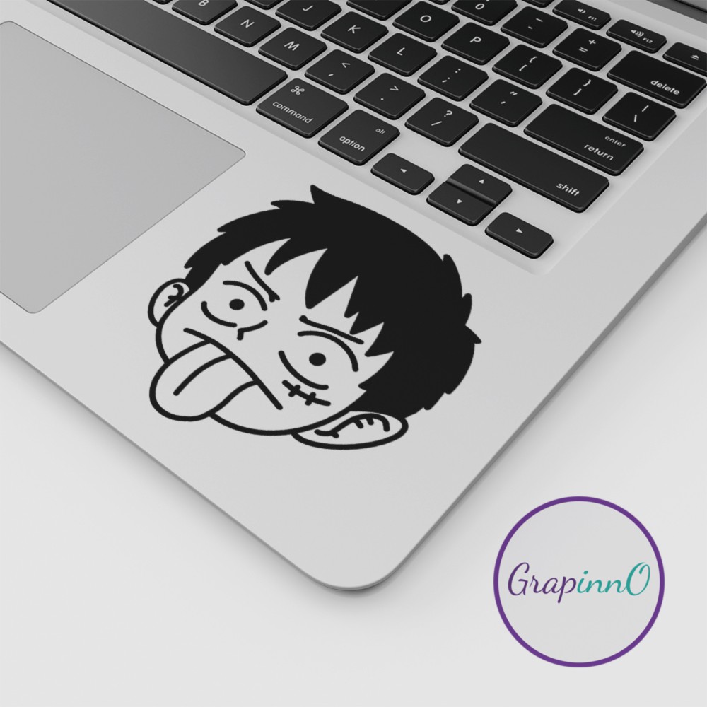 Decal Sticker Luffy Chibi Face One Piece Stiker Laptop