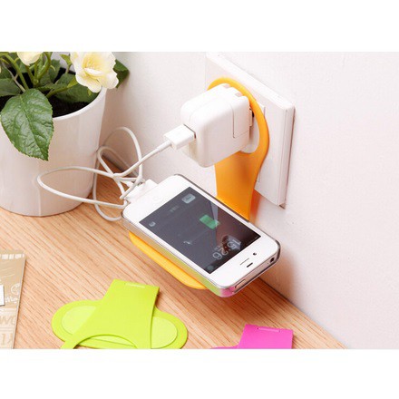 Smartphone Wall Adapter Charger Stand Bracket Holder - HYPH012 - Multi-Color