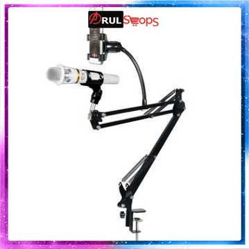 TaffSTUDIO Microphone Suspension Boom Scissor Arm with Lazypod - D6