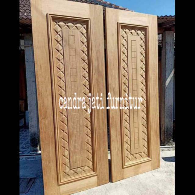 Pintu dan kusen minimalis kayu jati furnitur