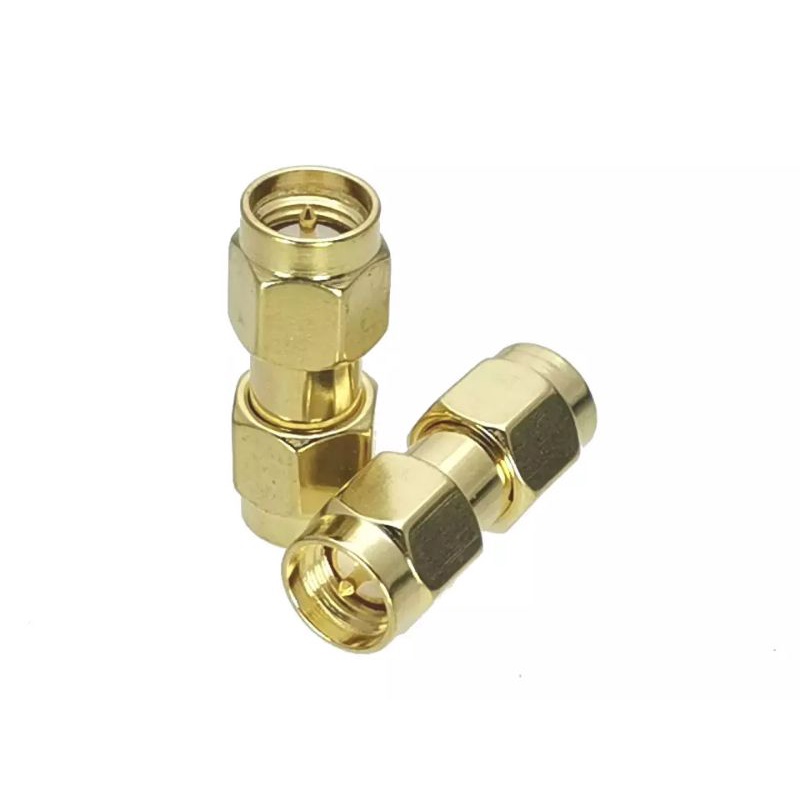 Konektor SMA Male Plug untuk SMA Male Plug RF Adaptor Koaksial Kualitas Tinggi