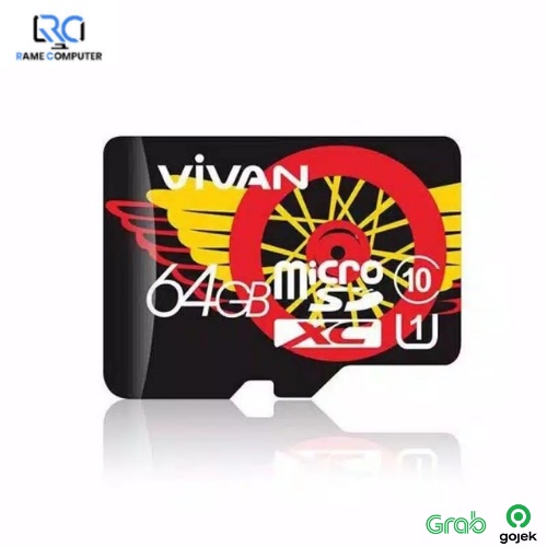 VIVAN V64U10 64GB Class 10 Micro SD TF Card Black + Red