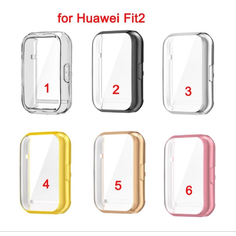 BUMPER SOFT TPU CASE HUAWEI WATCH FIT 2 2022 CASING SILICONE SILIKON SHELL CASING COVER BODY SCREEN PELINDUNG ANTI GORES LAYAR HUAWEI WATCH FIT 2 2022 PROTECTOR FULL BODY SCREEN GUARD LCD HUAWEI WATCH FIT 2 2022 SOFT SILICON SILICONE