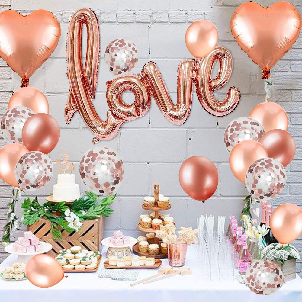 Balon Foil Bentuk Huruf I Love You Untuk Dekorasi Pesta Pernikahan / Anniversary / Valentine