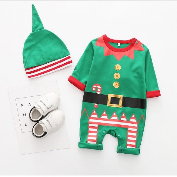 Romper Anak | Baju Natal Anak | Romper + Hat Christmas