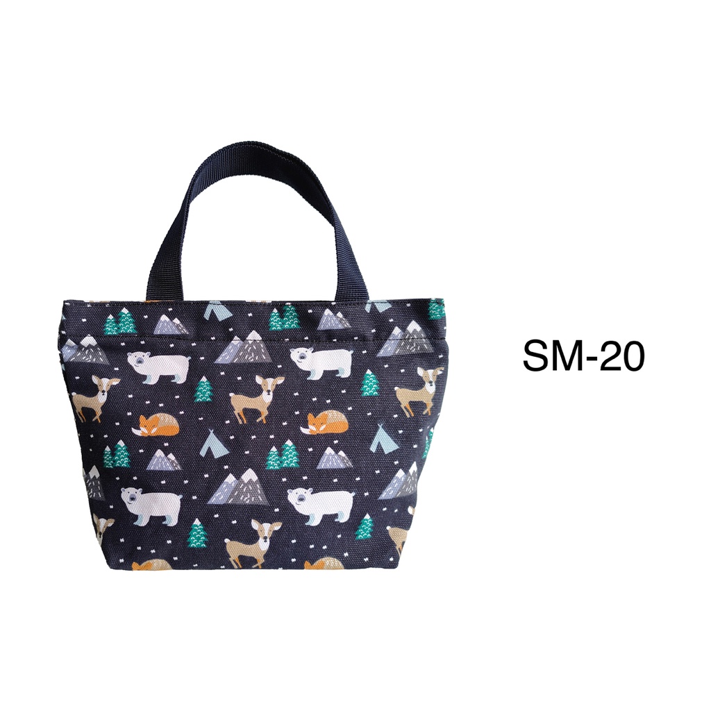 Tas Mukena Make Up Bahan Kanvas 26x19x8cm Motif SM-20