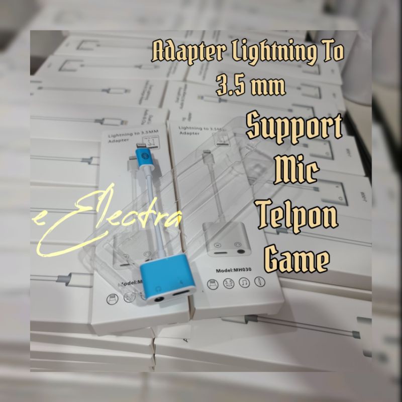 Adapter Splitter Iphone 2in1 Support Mic Telpon Game