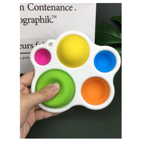 SIMPLE DIMPLE / POP IT RAINBOW MAINAN POP ITS ROUND FIDGET TOY PUSH BUBBLE RELIEF KIDS POP IT TIKTOK-SIMPLE DIMPLE MATA 5