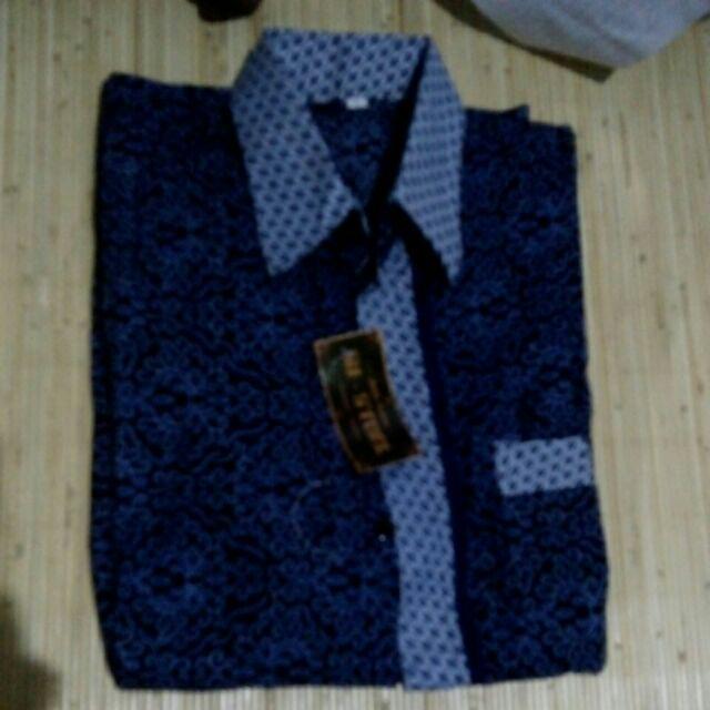 Bswart Batik Hrb026 Kenongo Hem Pendek Padi Pekalongan M L Xl Batik Pria Murah Modern Grosir