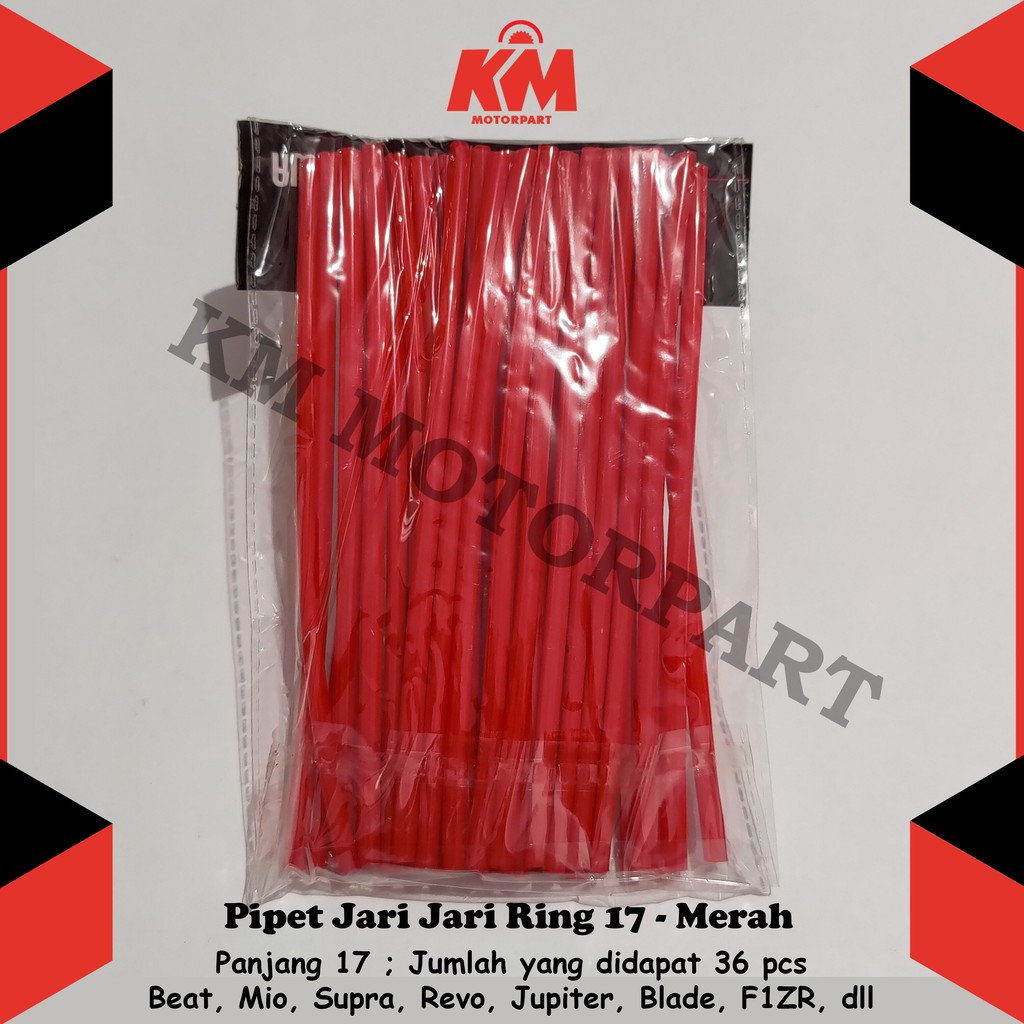 Pipet Jari Ring 17 Motor dan Sepeda Sedotan isi 36 pcs untuk Beat Mio Nex Scoopy Vario Xride dll