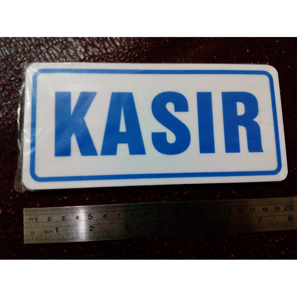 

sign papan petunjuk bayar di KASIR (plat sticker akrilik bagus murah)