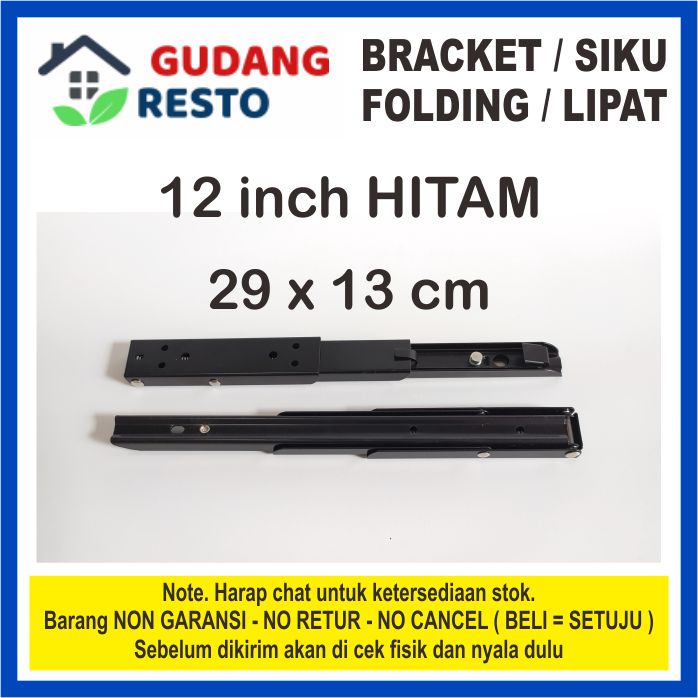 SIKU LIPAT MINIMALIS / BRACKET FOLDING 12&quot; / 12 INCH / 30 CM ENGSEL / RAK / MEJA / DINDING