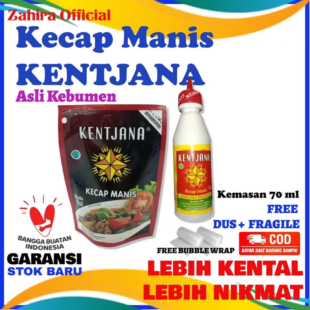 

Kecap Manis KENTJANA Asli Kebumen Kemasan 70ml Original