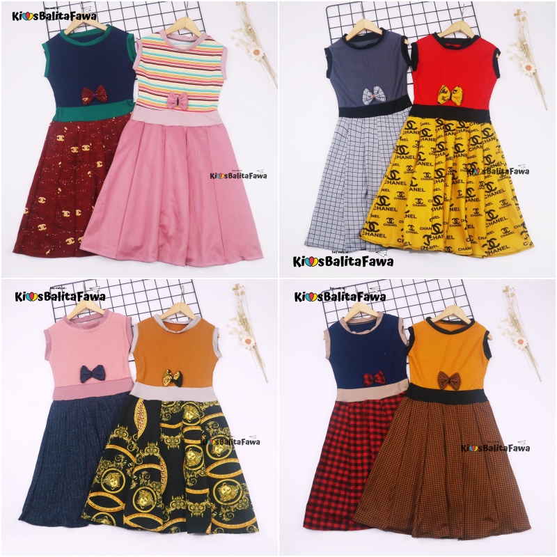 Dress Lala size Bayi - 9 Tahun / Dress Anak Perempuan Cewek Dres Batik Murah Casual Yukensi