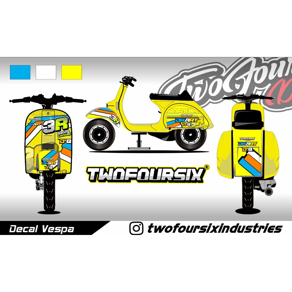 STIKER VESPA DECAL RACING TERMURAH3