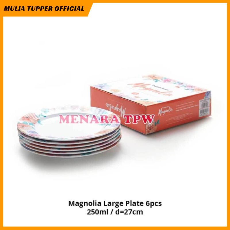Tupperware Melamine Magnolia Large Plate Set
