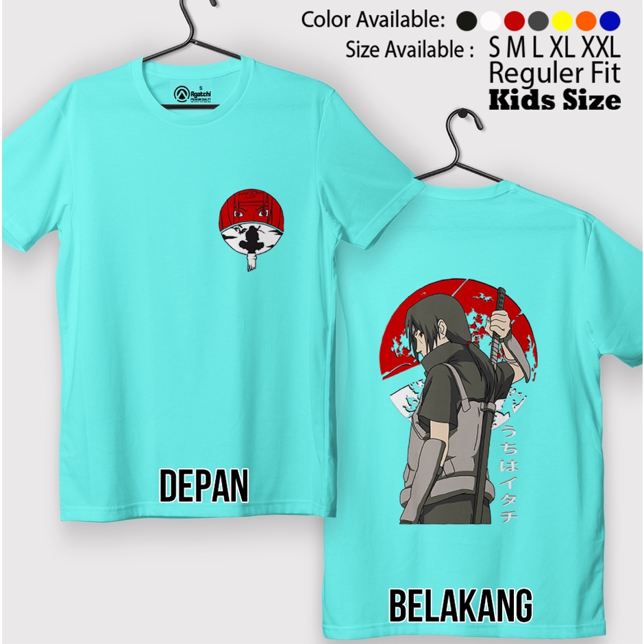 Baju Kaos Atasan Anak Laki-Laki Anime Naruto Shipuden Uchiha Itachi