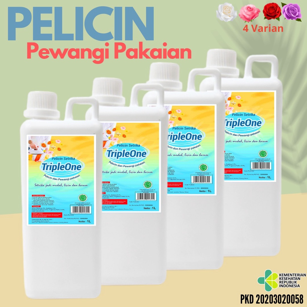 PELICIN DAN PEWANGI SETRIKA PAKAIAN [KEMASAN 1 LITER] TERBAIK