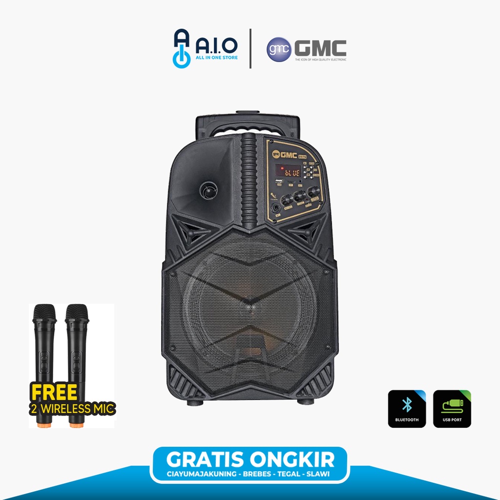 GMC SPEAKER 899N BLUETOOTH + WIRELESS MIC | TERMURAH + GRATIS ONGKOS KIRIM*