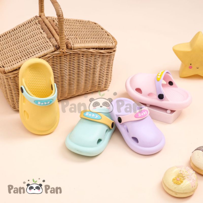 PanPan Sepatu / Sandal Anak Perempuan dan Laki-Laki / Sandal Bayi Lucu Polos Warna / Sandal Rumah