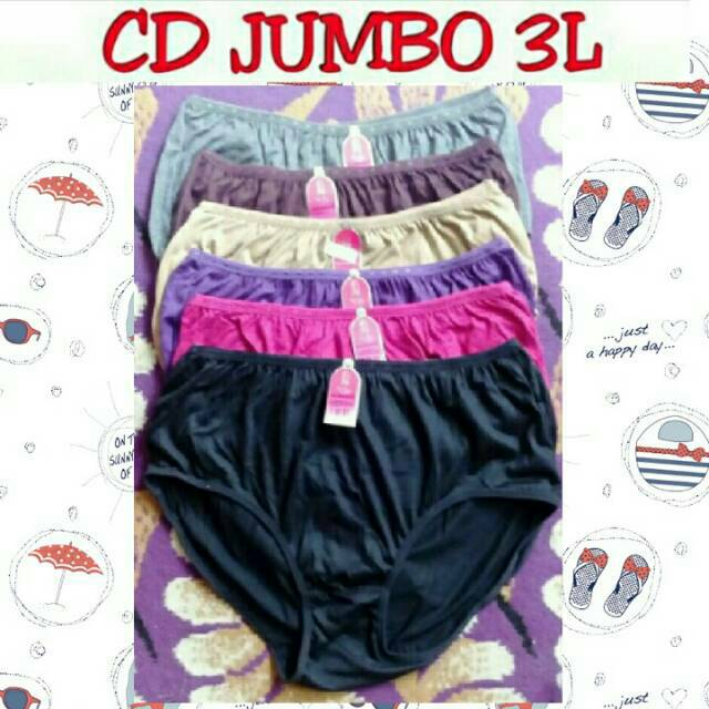 Cd Wanita Jumbo L XL XXL Golden Nick / Celana Dalam Cewek Katun Lembut Golden Nick Ukuran Besar