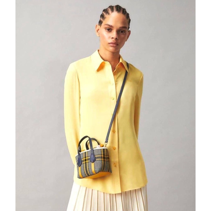 Tas Tory Burch Perry Plain Micro Tote New Original