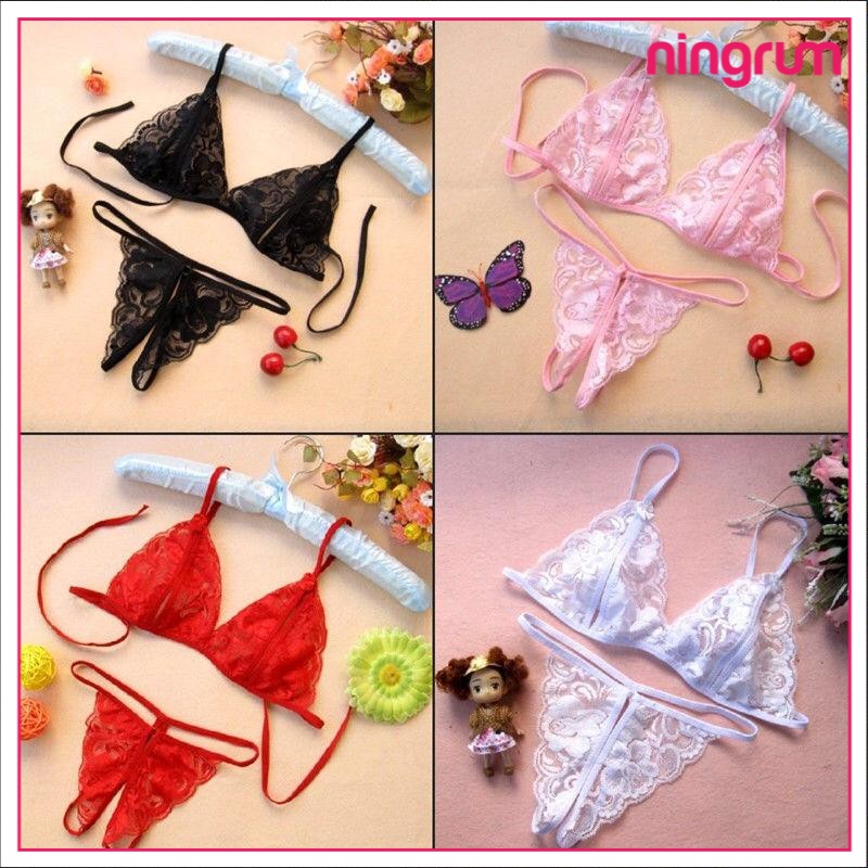 Ningrum Pakaian Dalam Wanita Lingerie Sexy Set Bra Lingerie Dan G-String Pakaian Dalam Wanita Korean Fashion - 4001