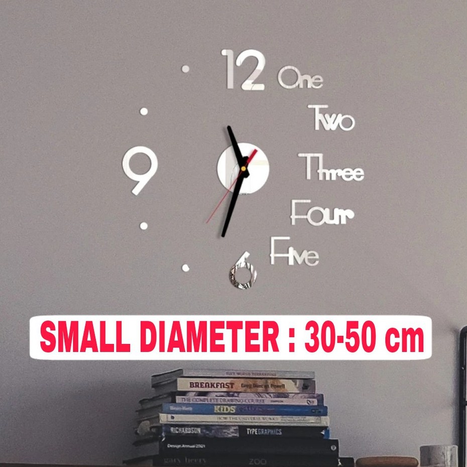 JAM DINDING 3D DIY DEKORASI WALL BIG / SMALL CLOCK DIY