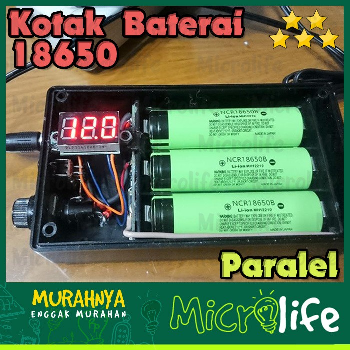 Kotak Baterai 18650 Tempat Batre Holder 1 Slot, 2 Slot, 3 Slot, 4 Slot