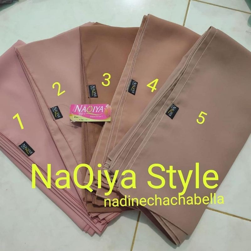 NaQiya jilbab wolfis premium polos - mocca
