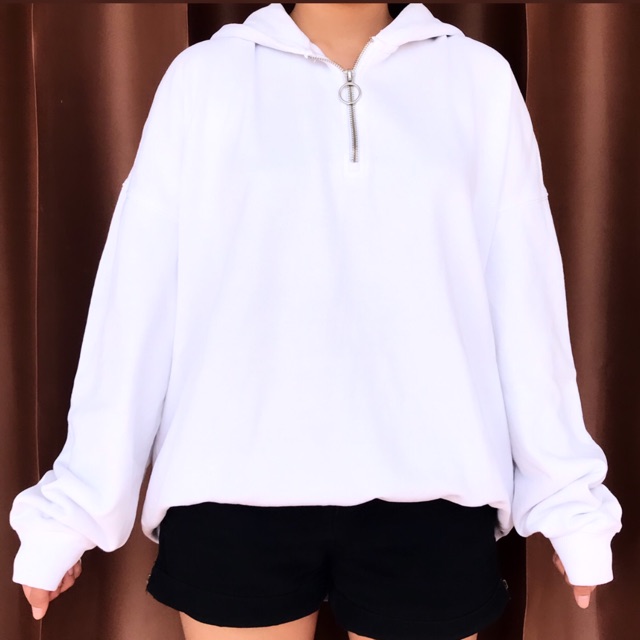 hoodie white oversize
