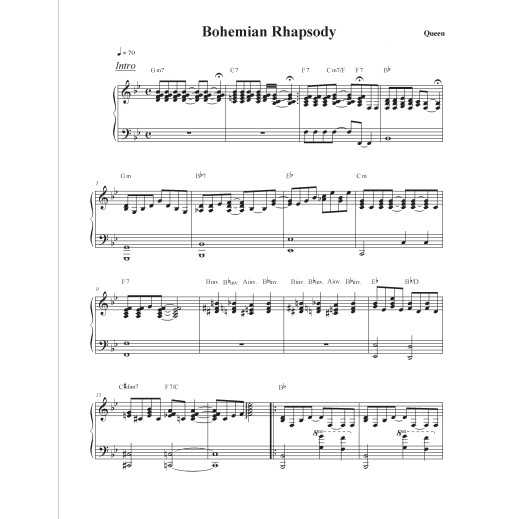 Jual Musik dan Lagu/ Sheet Music/ Music Score/ Partitur Musik/ Musik Piano dan Gitar/ Lagu Pop Piano "Bohemian Rhapsody (Queen)" | Shopee Indonesia