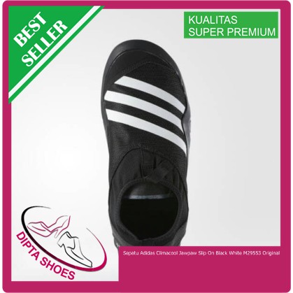 Sepatu Adidas Climacool Jawpaw Slip On Black White M29553 Original