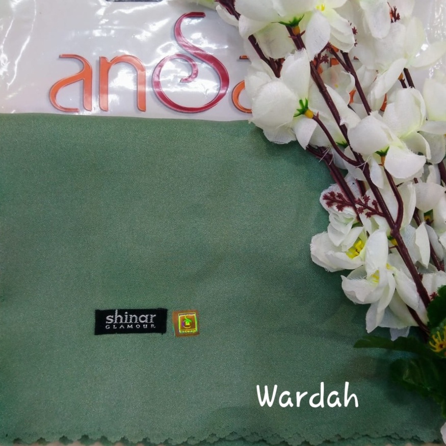 kerudung hijab / jilbab segi empat SHINAR GLAMOUR glitter glowing lasser cut ansania dan azara origi