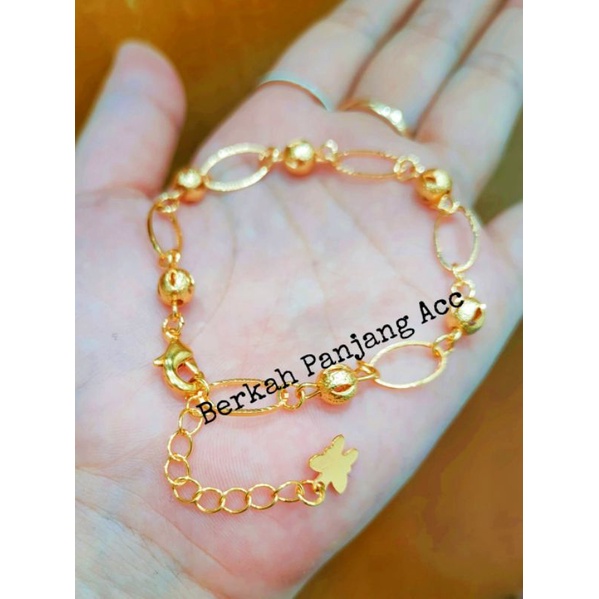 Gelang Dewasa simple Ring bola perhiasan fashion korea anti karat