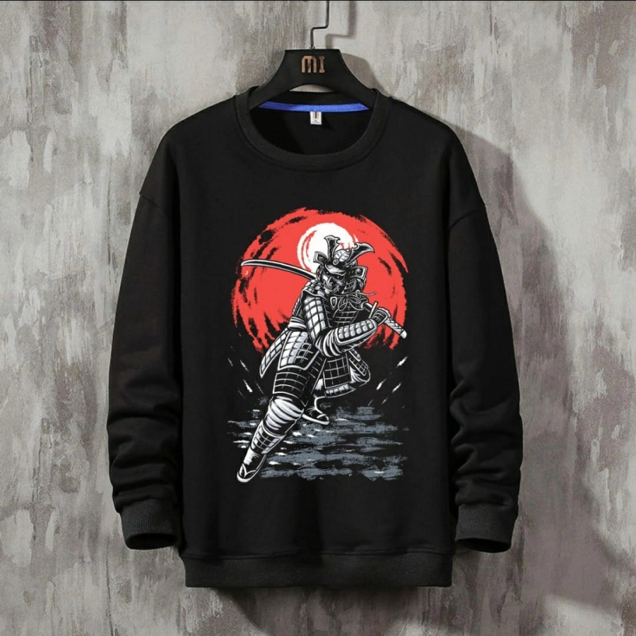 BAJU KAOS PRIA ATASAN COWOK LENGAN PANJANG MODEL OBLONG KEREN FASHION CASUAL SAMURAI MAN