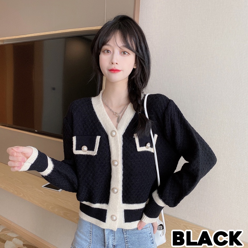 KARAKOREA 5522 Jewel Knit Premium Long Sleeve Korean Cardigan/Kardigan Rajut