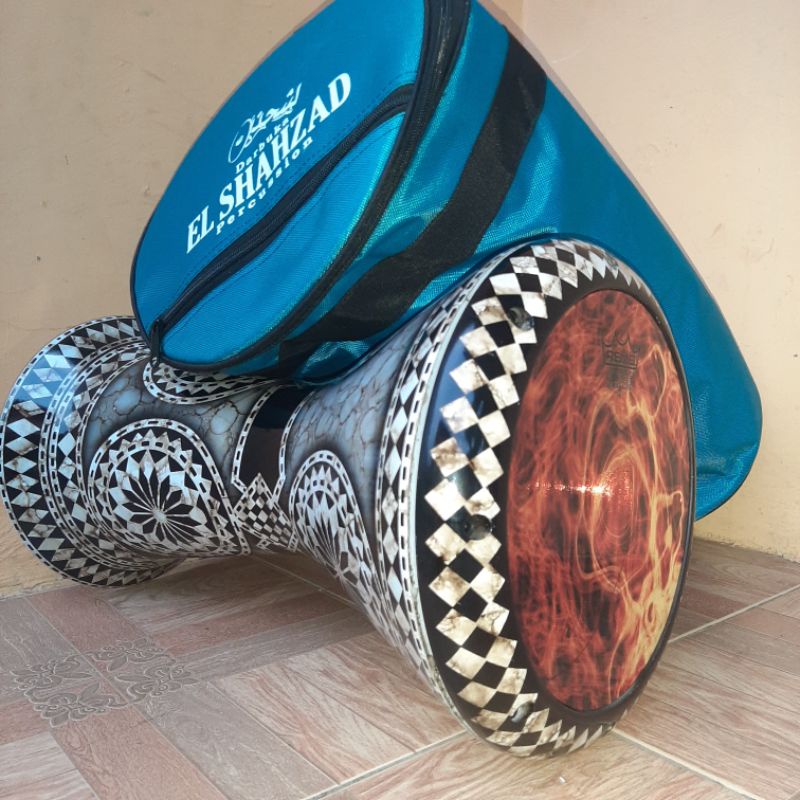 Darbuka  Remo Asli  / Calti / dumbuk Allumunium 83/4 inci. Fullset gratis ongkir