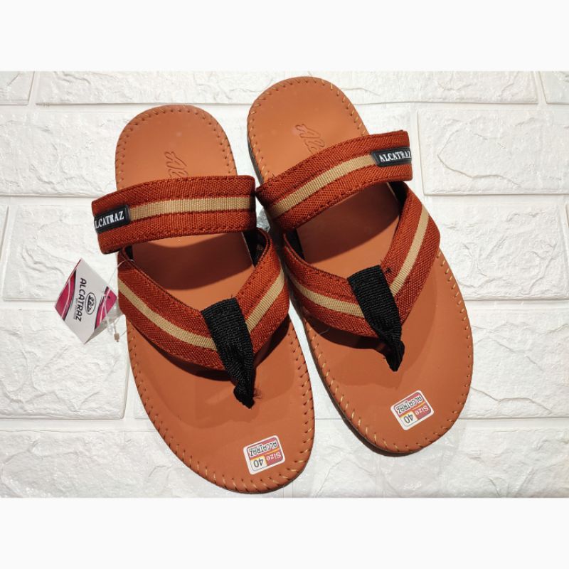 sandal kulit pria alcatraz sandal jepit casual