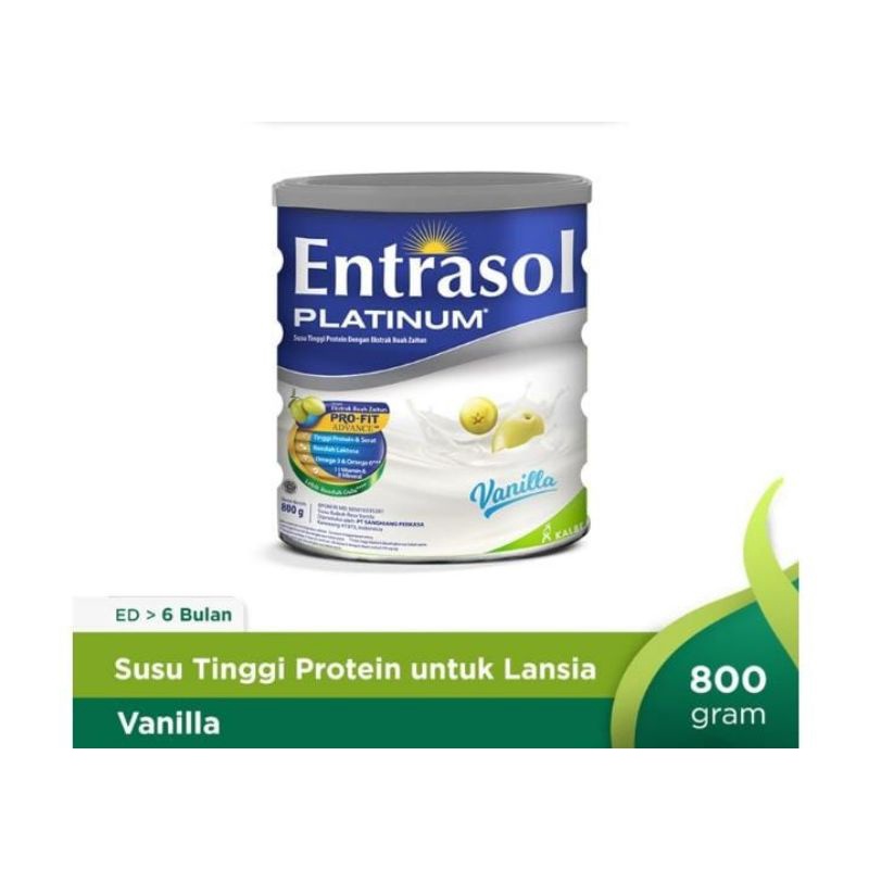 

Entrasol Platinum Susu Bubuk Nutrisi Dewasa Vanilla 800 g