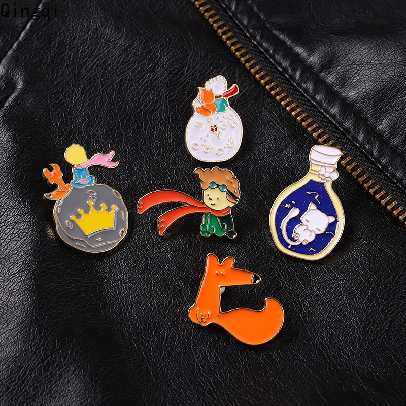 Bros Pin Enamel Desain Little Prince Fox Rose Planet B612 Gaya Klasik Untuk Hadiah Anak