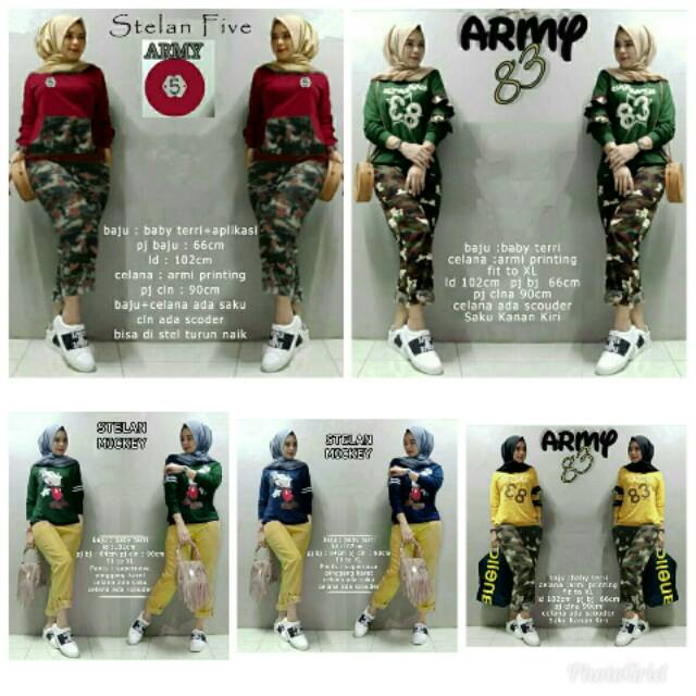 SETELAN BAJU+CELANA PINGGANG KARET