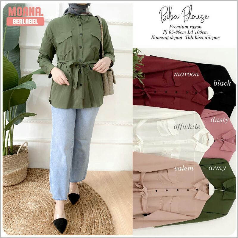 BIBA BLOUSE ATASAN WANITA MOANA