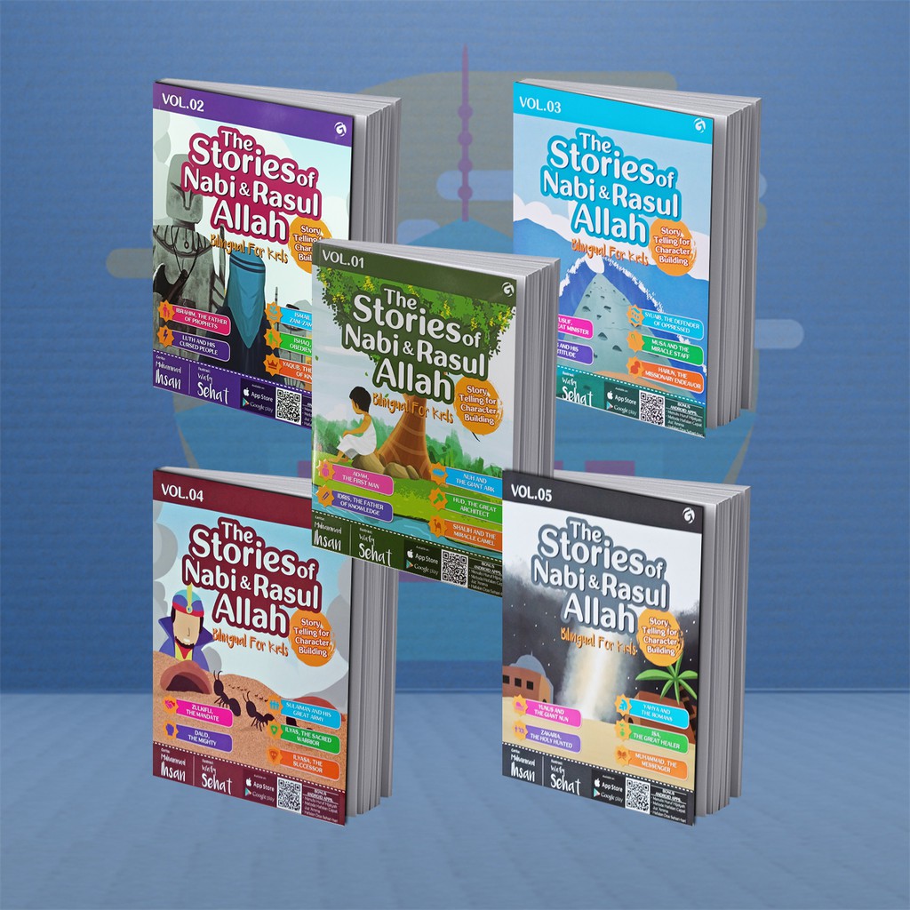 BUKU PAKET ANAK TK PAUD / ISI 5 BUKU / BUKU ANAK ISLAM CERITA SERI NABI DAN RASUL ALLAH
