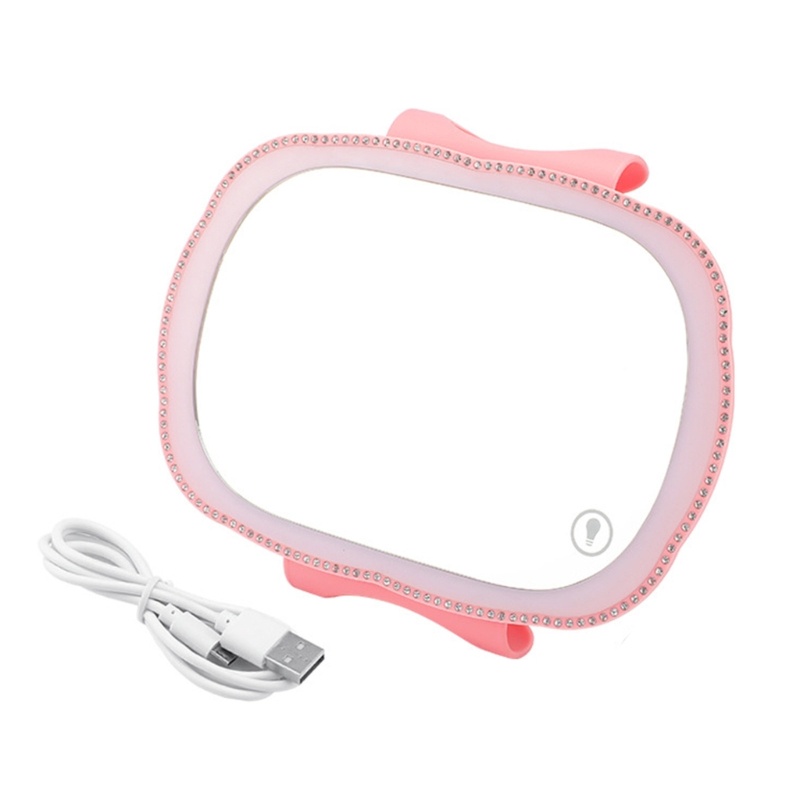 Zzz Cermin Rias / Kosmetik / Makeup Model Klip on Visor Matahari Mobil Dengan Saklar Sentuh + LED