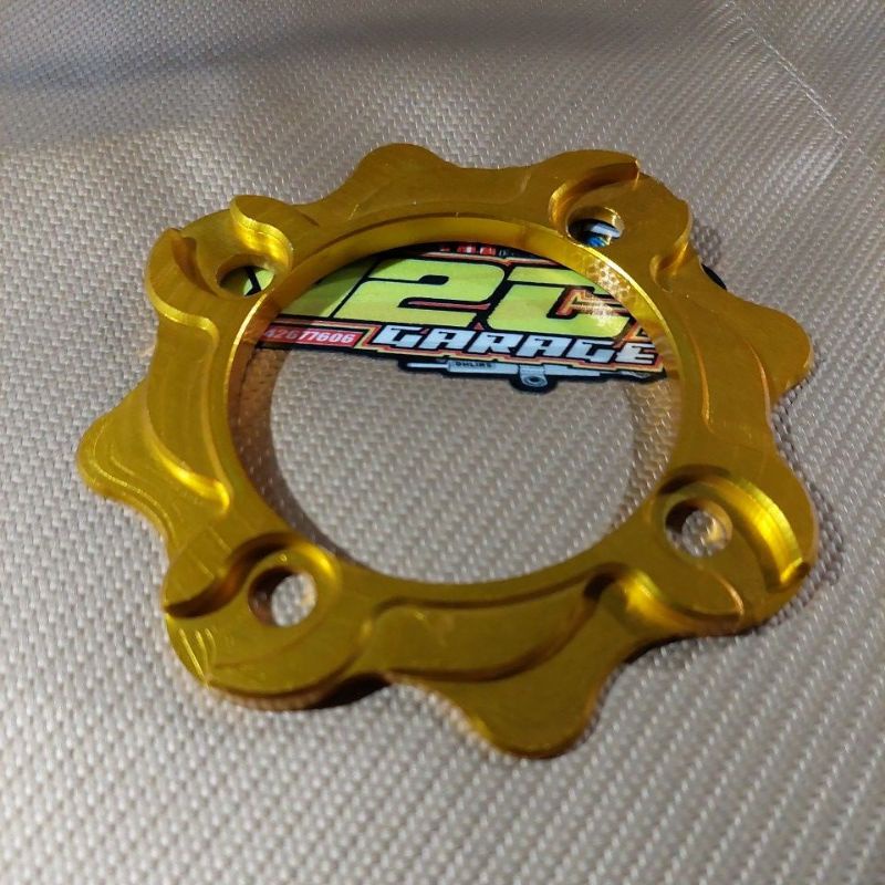 pemanis manisan sprocket flange gear gir jupiter z king yamaha baut 4 bahan cnc custome-Gold
