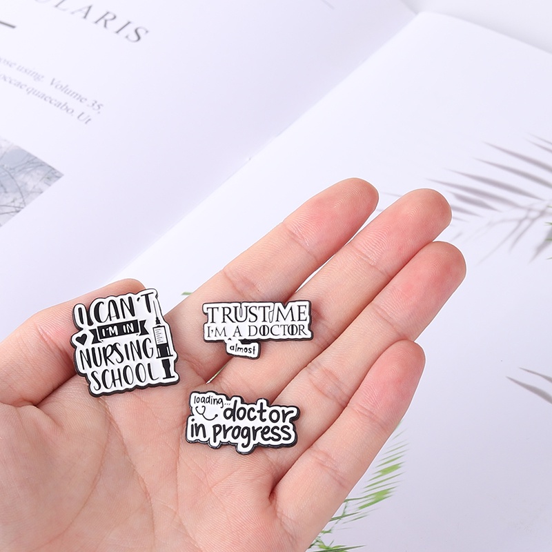Bros Pin Enamel Desain Kartun Kutipan Dokter Perawat Untuk Anak