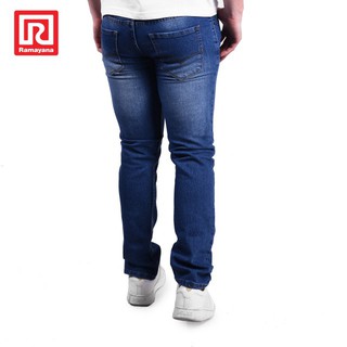  Ramayana  RAF Celana  Jeans Pria Reguler 01 Biru Shopee 